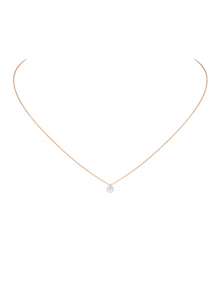 Collier Origine - Or rose 18K (1,70 g), diamant 0,10 ct - Courbet