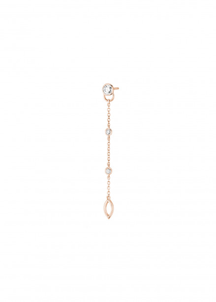 Mono Boucle d'Oreille Pendante CO en or rose - Courbet