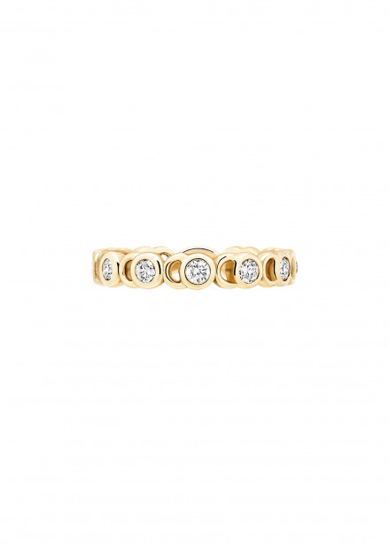 Bague Or Jaune et Diamants de synthèse 0,55 ct - CO - Courbet - Face - Courbet