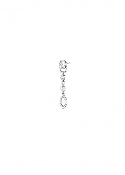 Mono BO Pendante CO en or blanc 0,2carats - Courbet