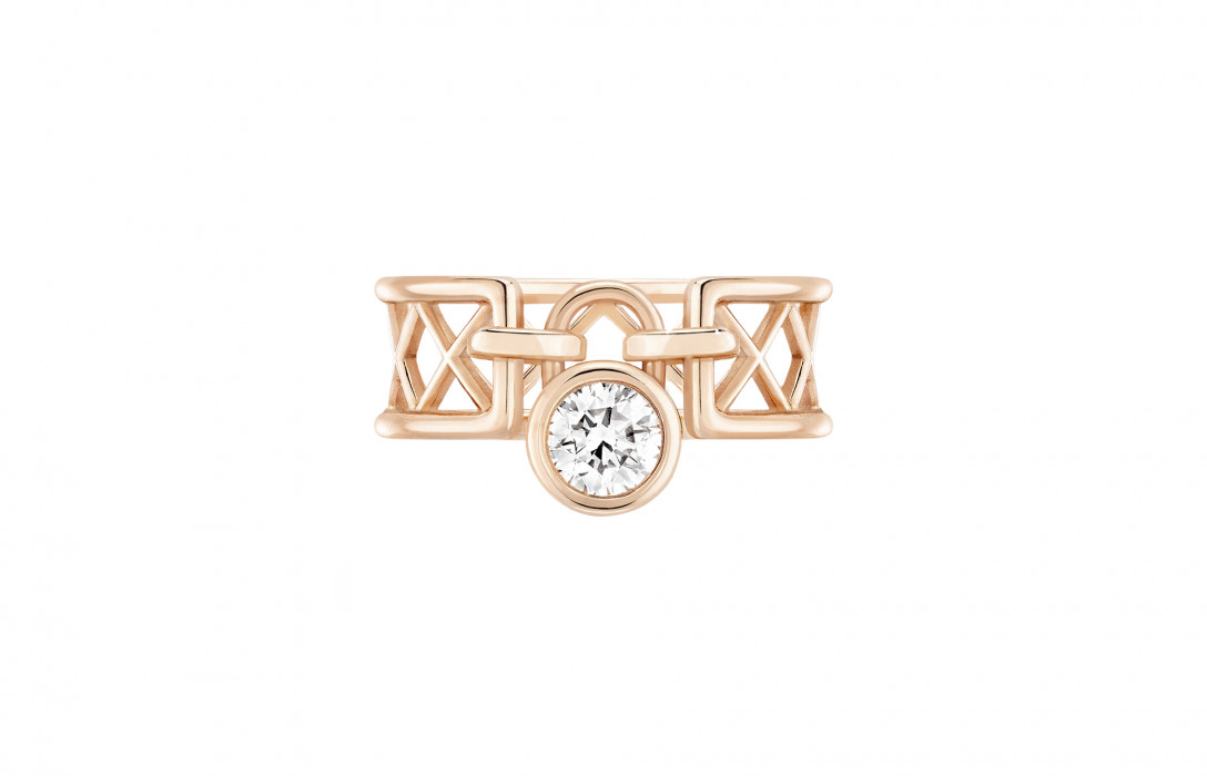 Bague Pont des Arts - Or rose 18K (4,80g) - diamant de synthèse (0,40 ct) - Courbet - Courbet