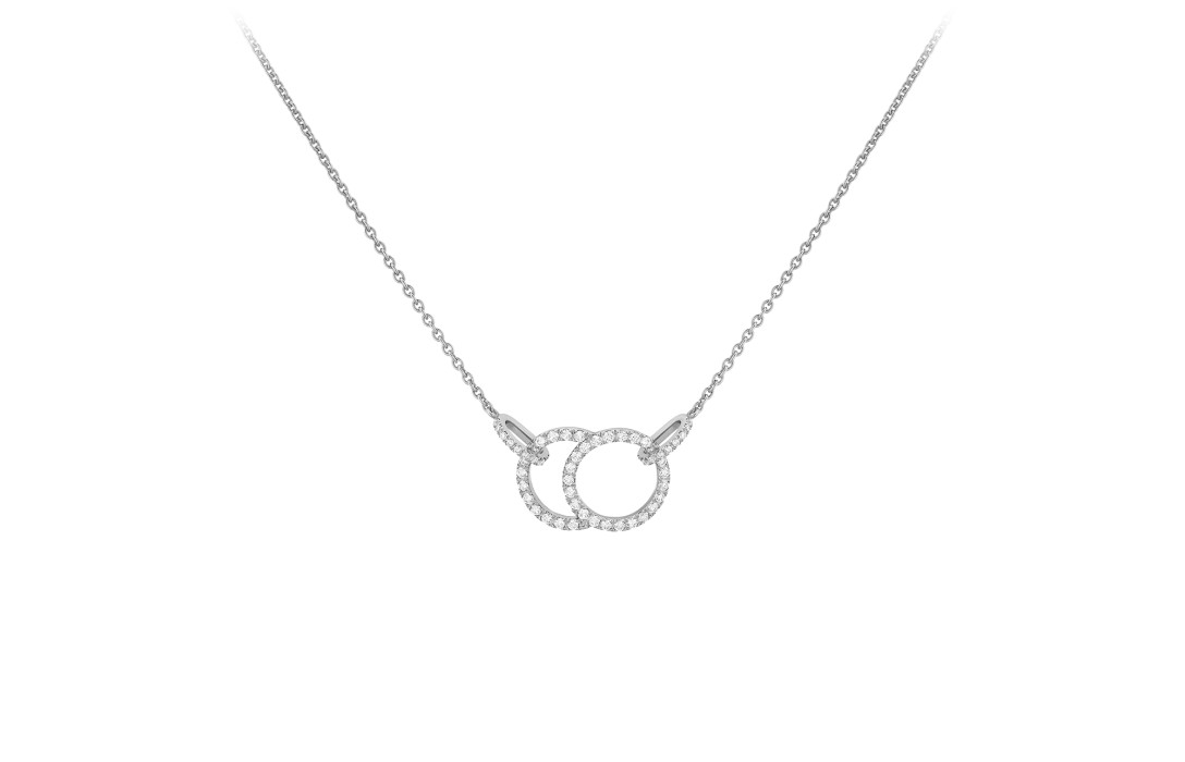 Collier Celeste - Or blanc 18K (5,00 g), diamants 0,48 ct - Courbet