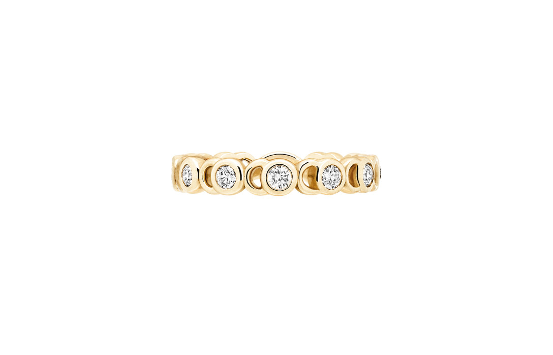 Bague Or Jaune et Diamants de synthèse 0,55 ct - CO - Courbet - Face - Courbet