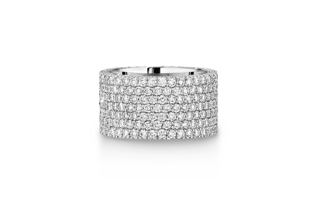 Bague TENNIS blanche en or blanc 18k - Courbet