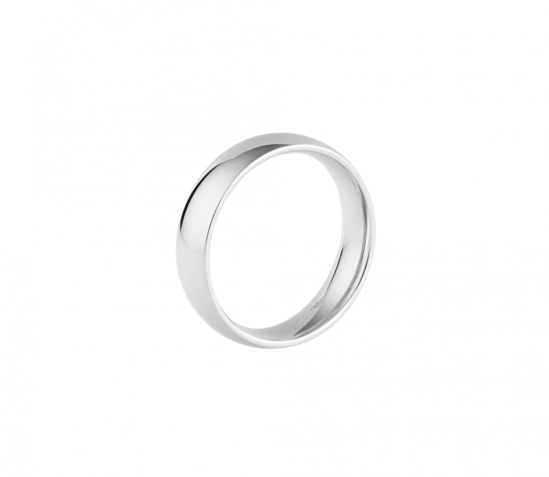 Alliance (5 mm) - Or blanc 18K (6,70 g) - Profil