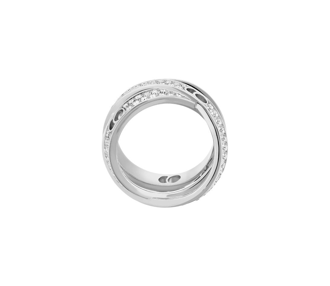 Bague ECLIPSE Couture en or blanc recyclé 18K et diamants de synthèse - Courbet - Vue 3