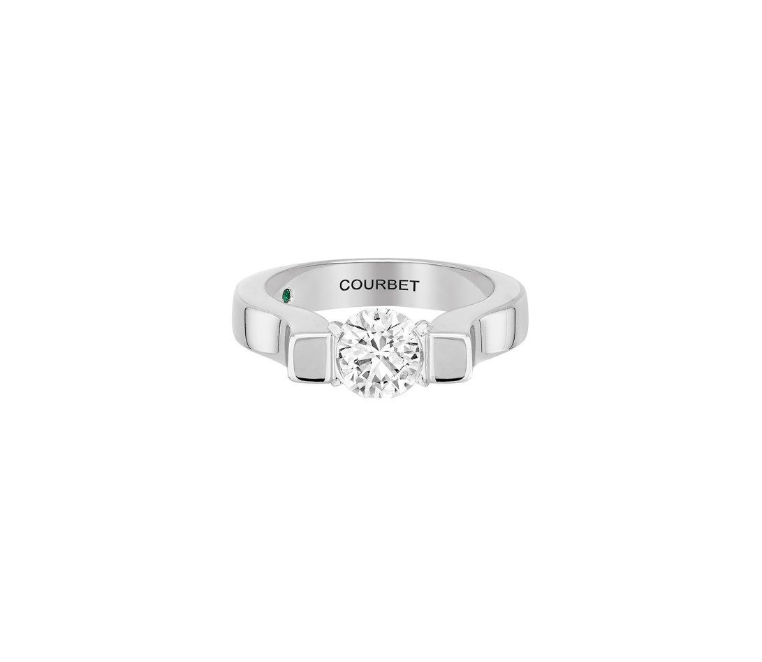 Bague Icone - Or Blanc 18K (8,00 g), diamant 0,7 ct