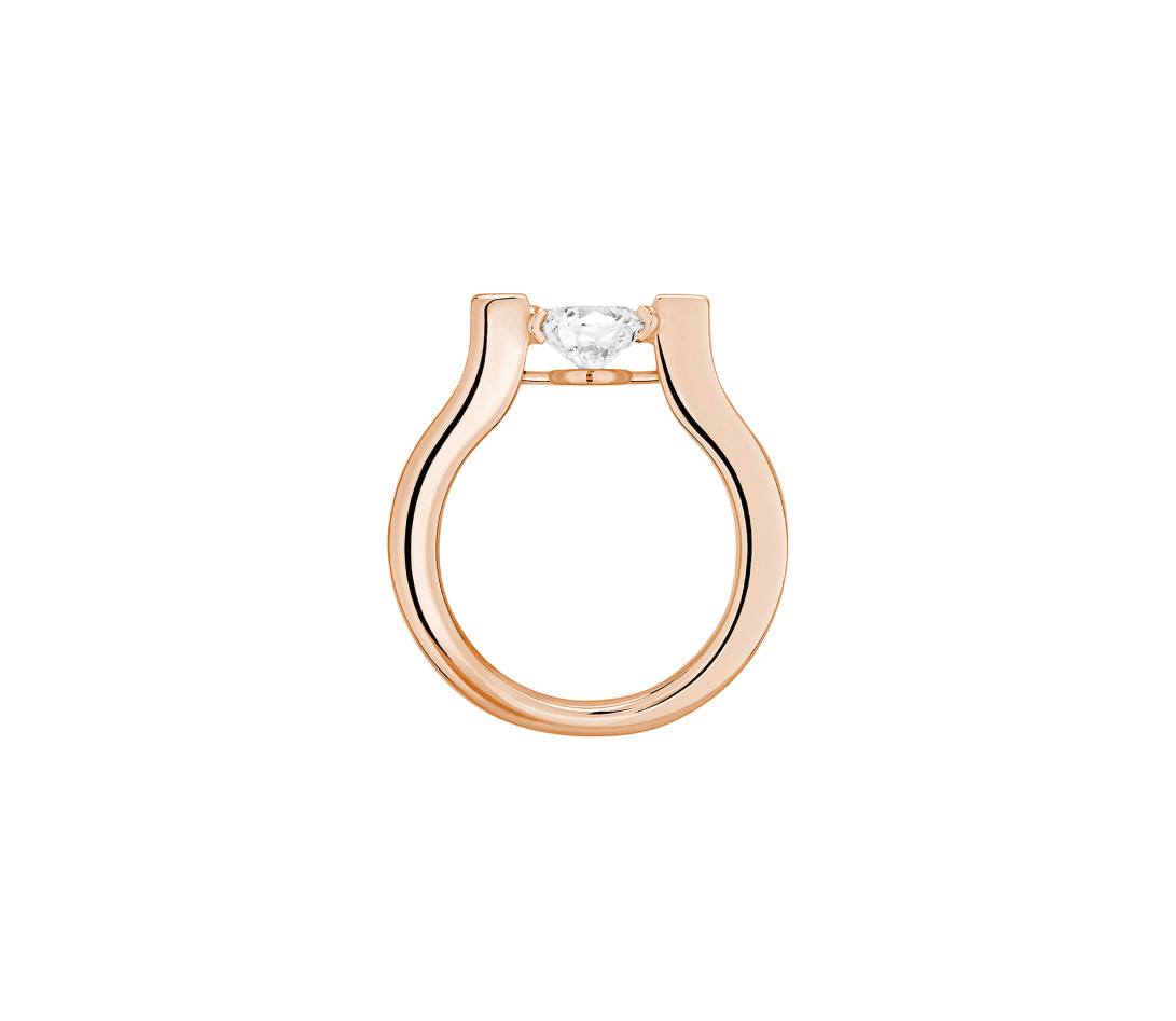 Bague Icone - Or Rose 18K (8,00 g), diamant 0,7 ct