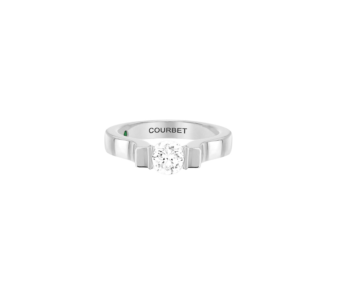 Bague Icone - Or Blanc 18K (8,00 g), diamant 0,7 ct