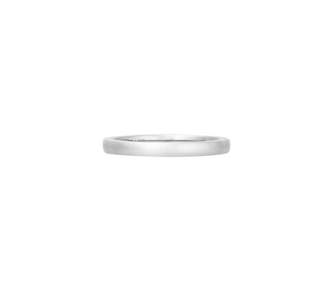 Alliance (2,3 mm) - Or blanc 18K (3,50 g) - Face