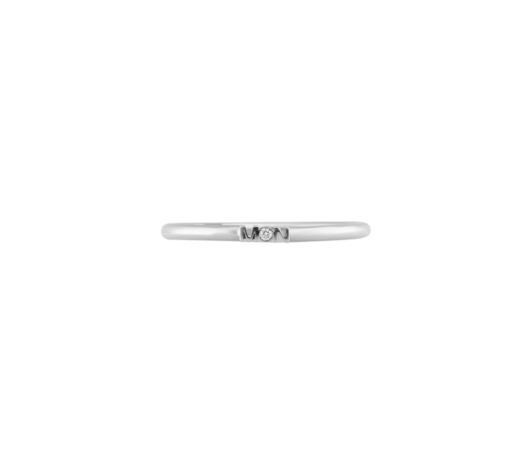 Alliance (1,4 mm) - Or blanc 18K (3,50 g) - Face