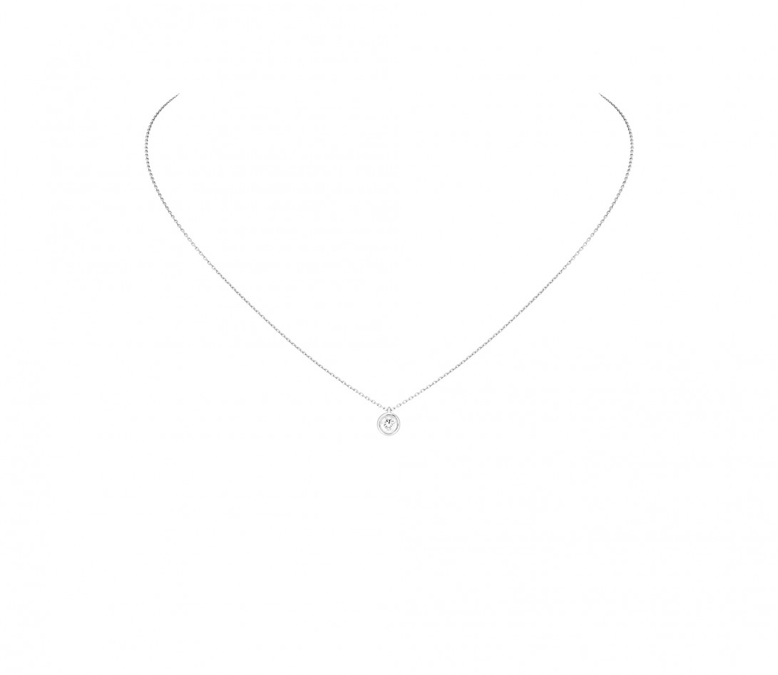 Collier pendentif ORIGINE en or blanc 0,5ct - Courbet - Vue 1