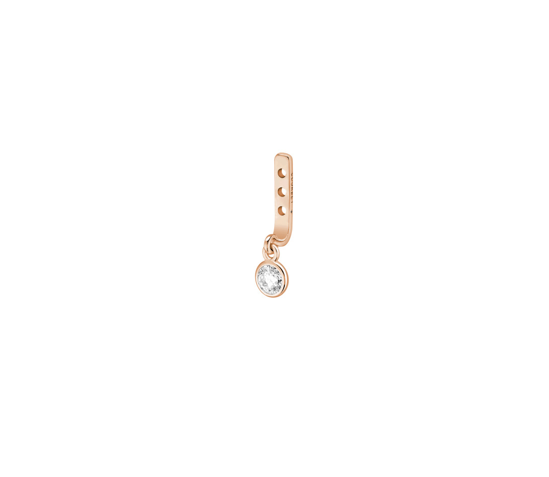 Accessoire dessous de lobe ORIGINE en or rose 18K et diamant de synthèse 0,2ct - Vue 1