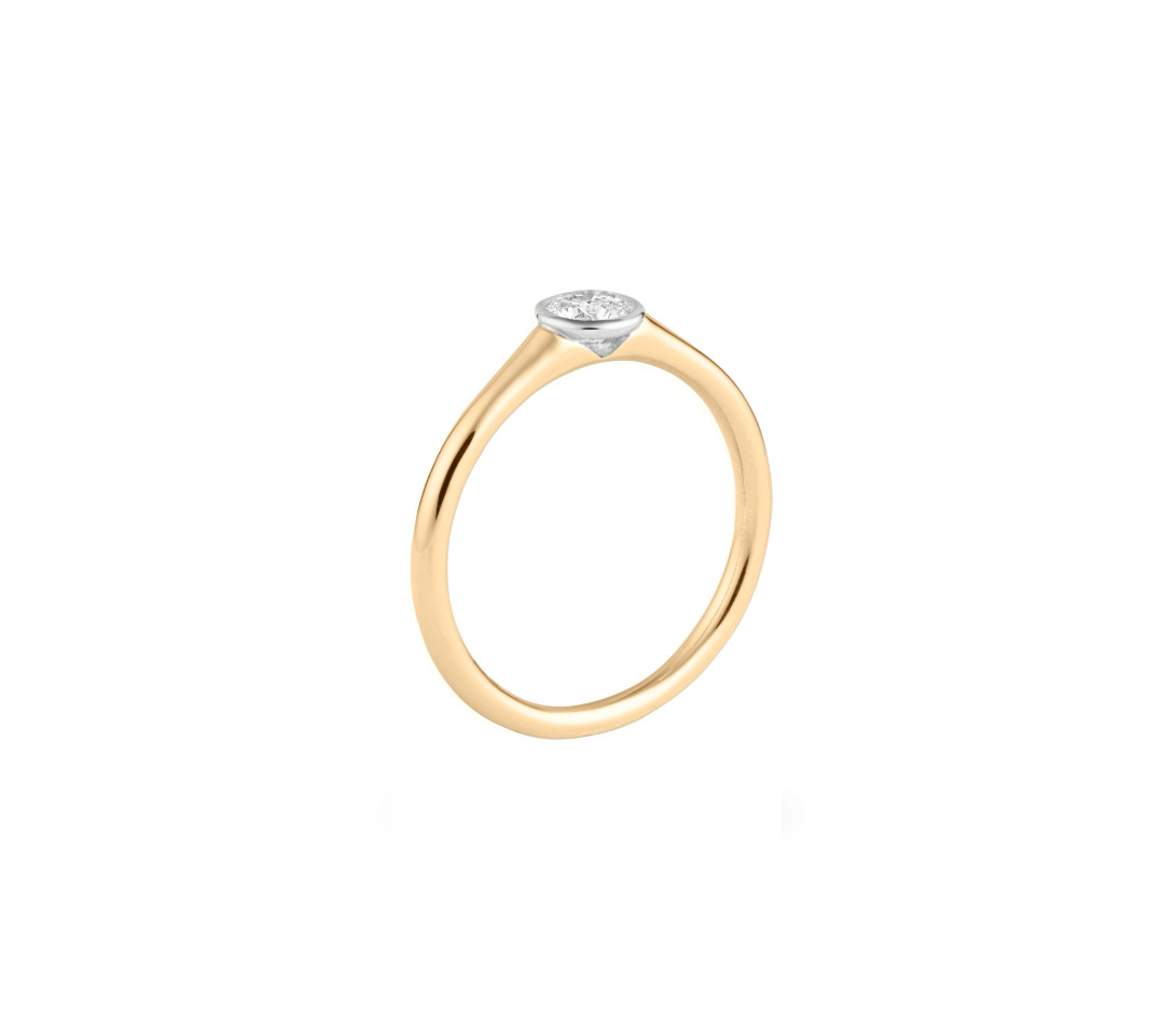 Bague Origine - Or jaune 18K (3,00 g), diamant 0,50 ct - Vue 3