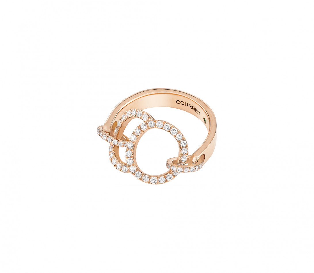 Bague Celeste - Or rose 18K (5,20 g), diamants 0,50 ct - Vue 4