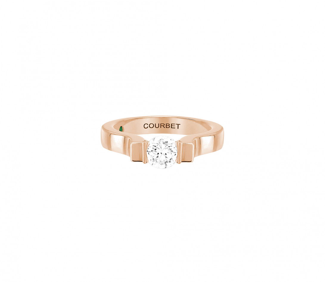 Bague Icone - Or Rose 18K (8,00 g), diamant 0,7 ct