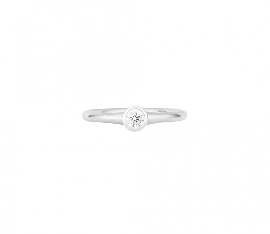 Bague Origine - Or blanc 18K (2,60 g), diamant 0,10 ct - Face