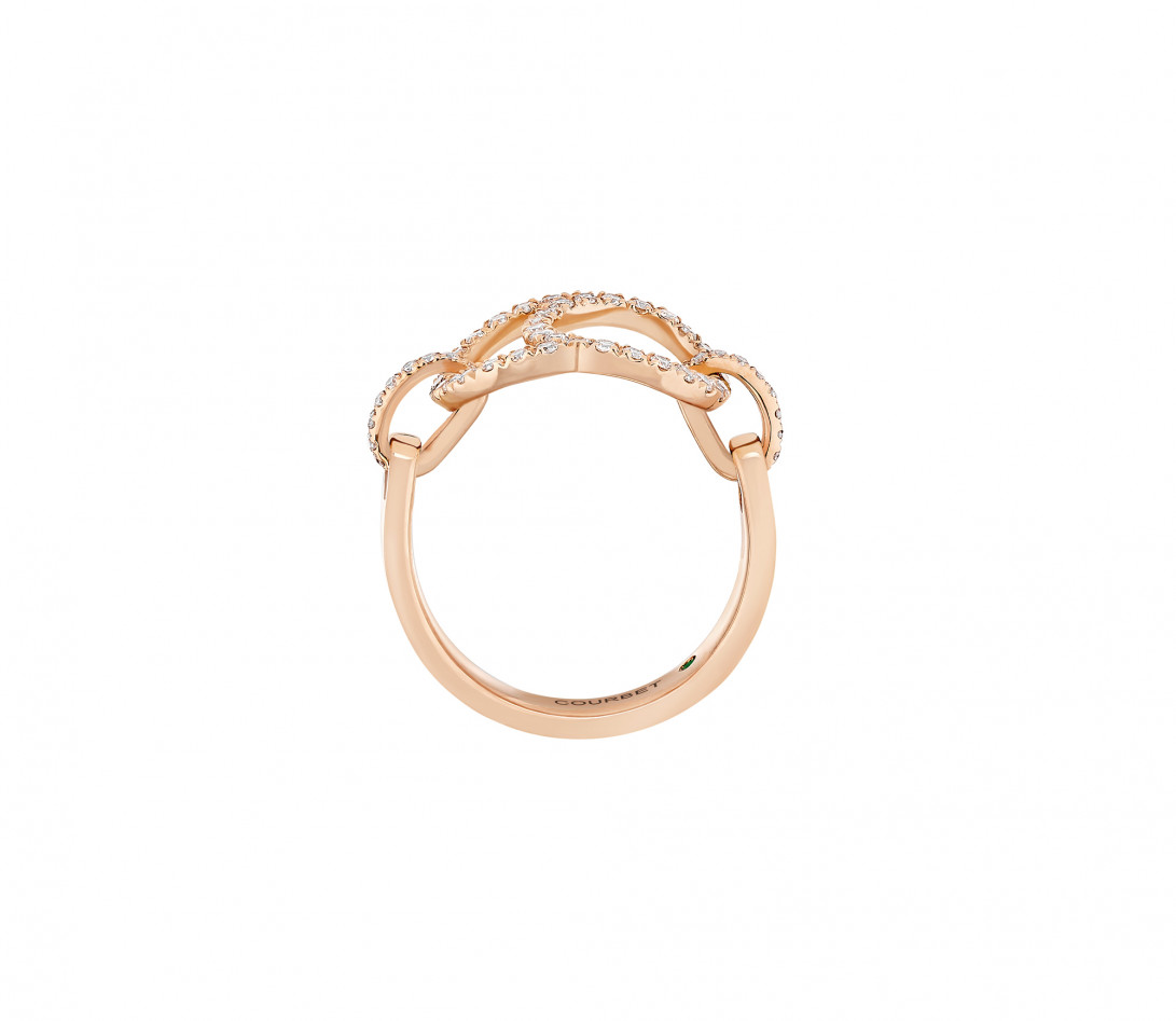 Bague Celeste - Or rose 18K (5,20 g), diamants 0,50 ct - Vue 3