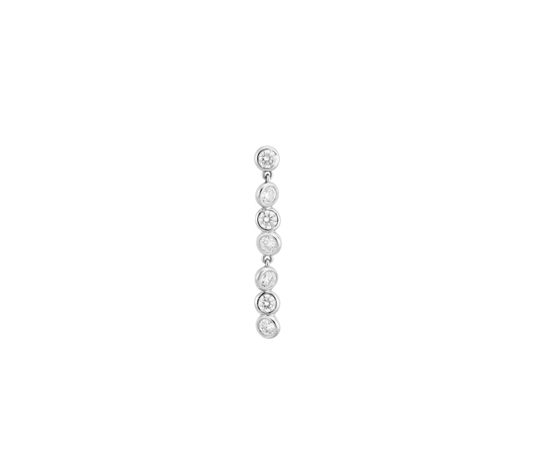 Boucles d'oreilles 2 COURBET en or blanc - Courbet - Vue 2