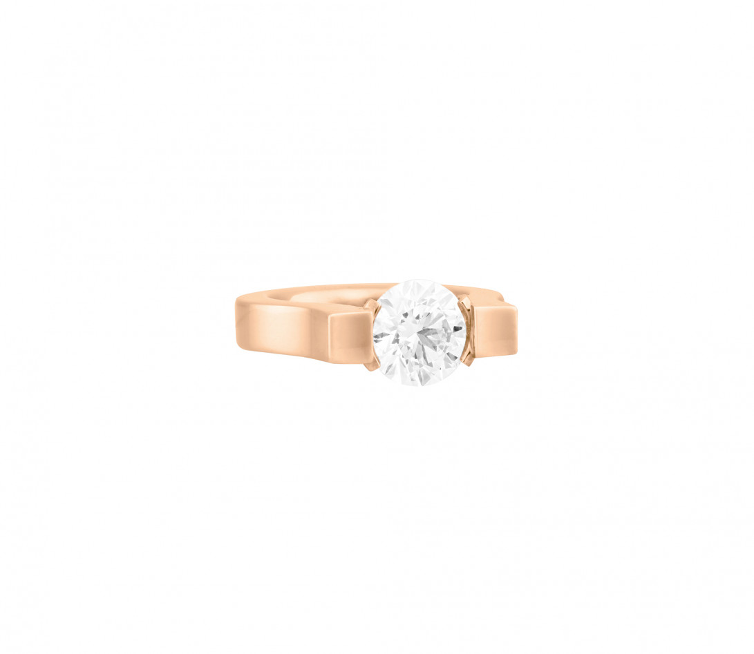 Bague Icone - Or rose 18K (12,50 g), diamant 2,5 cts - Coté