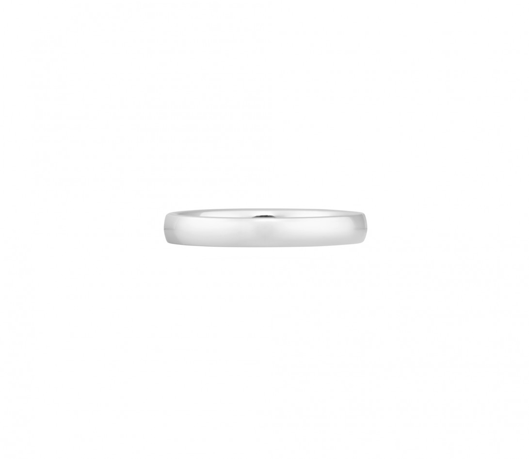 Alliance (3 mm) - Or blanc 18K (4,20 g) - Face