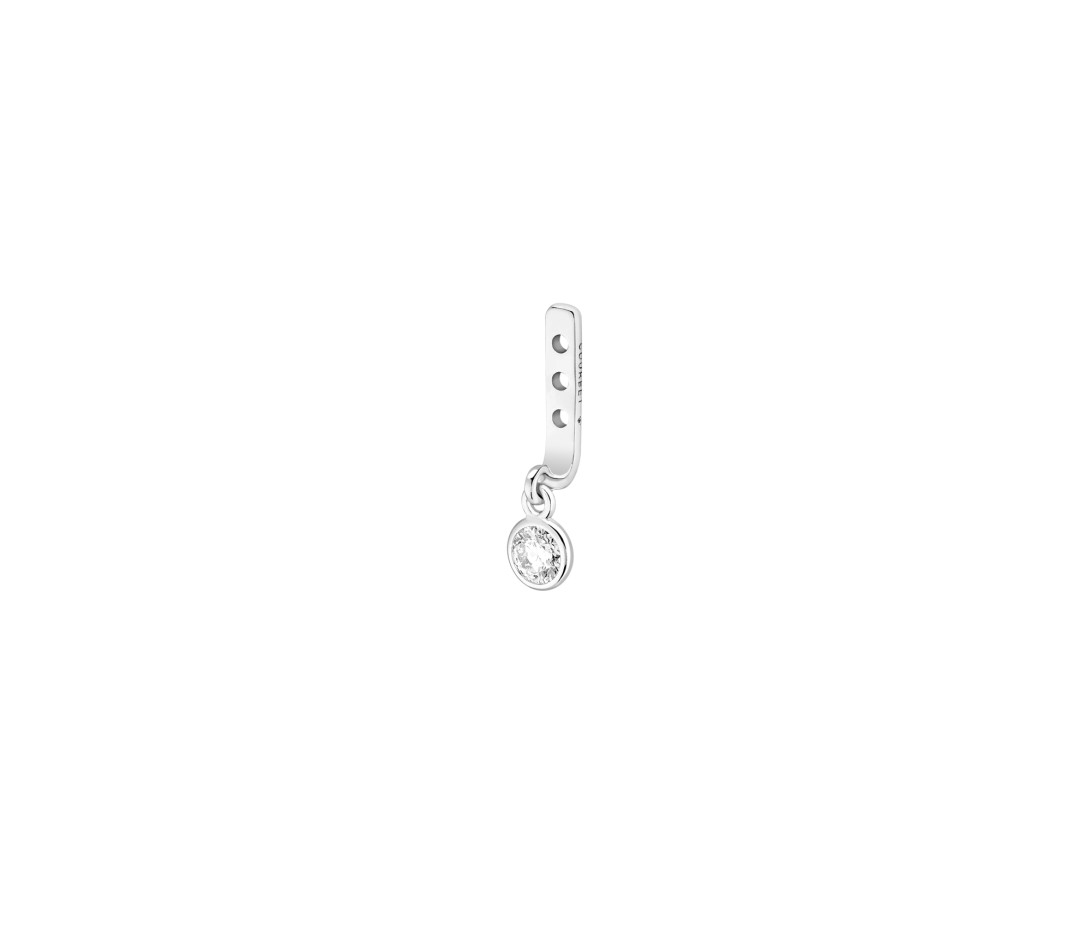 Accessoire dessous de lobe ORIGINE en or blanc 18K et diamant de synthèse 0,2ct - Vue 1