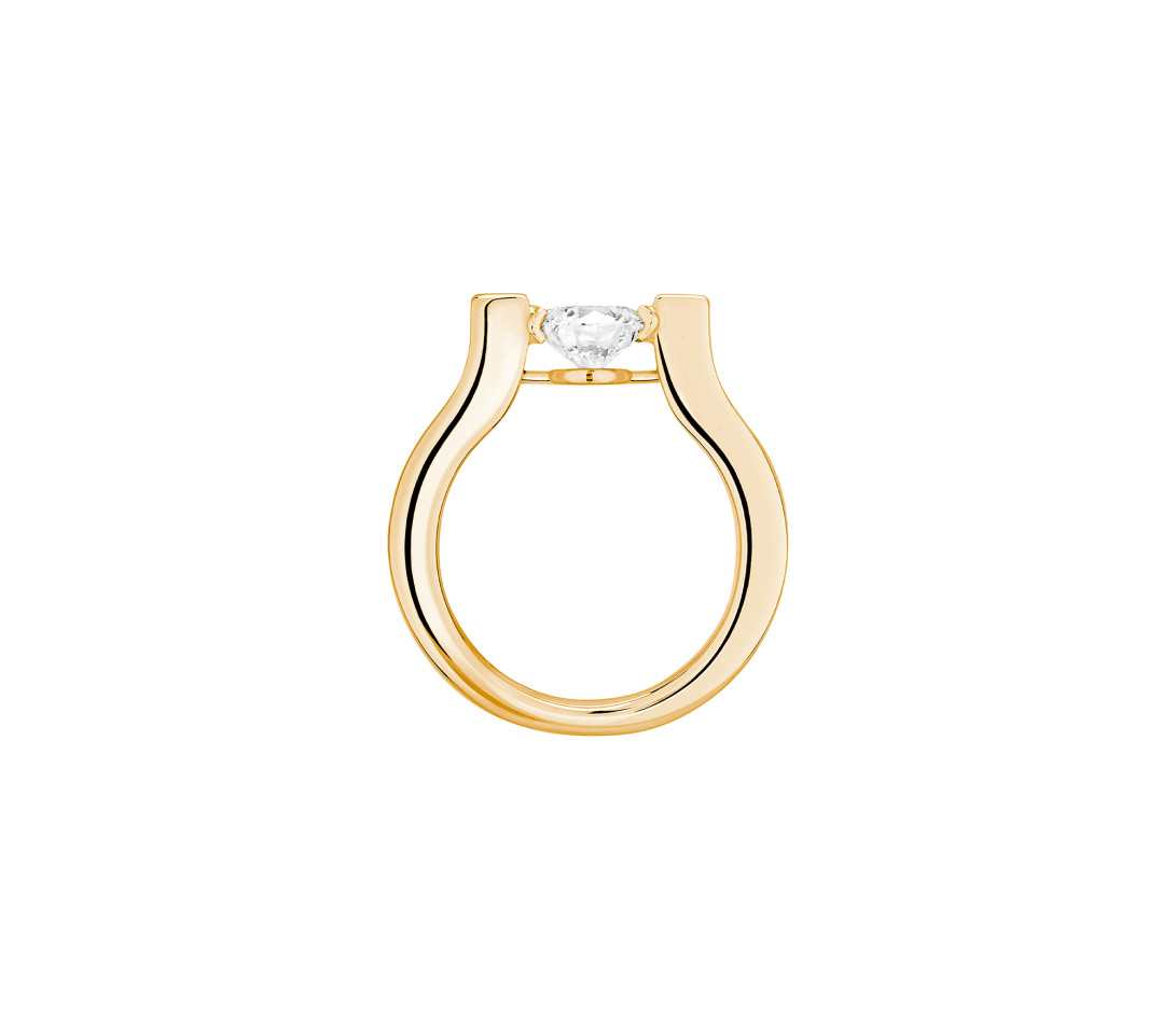 Bague Icone - Or jaune 18K (8,00 g), diamant 0,7 ct