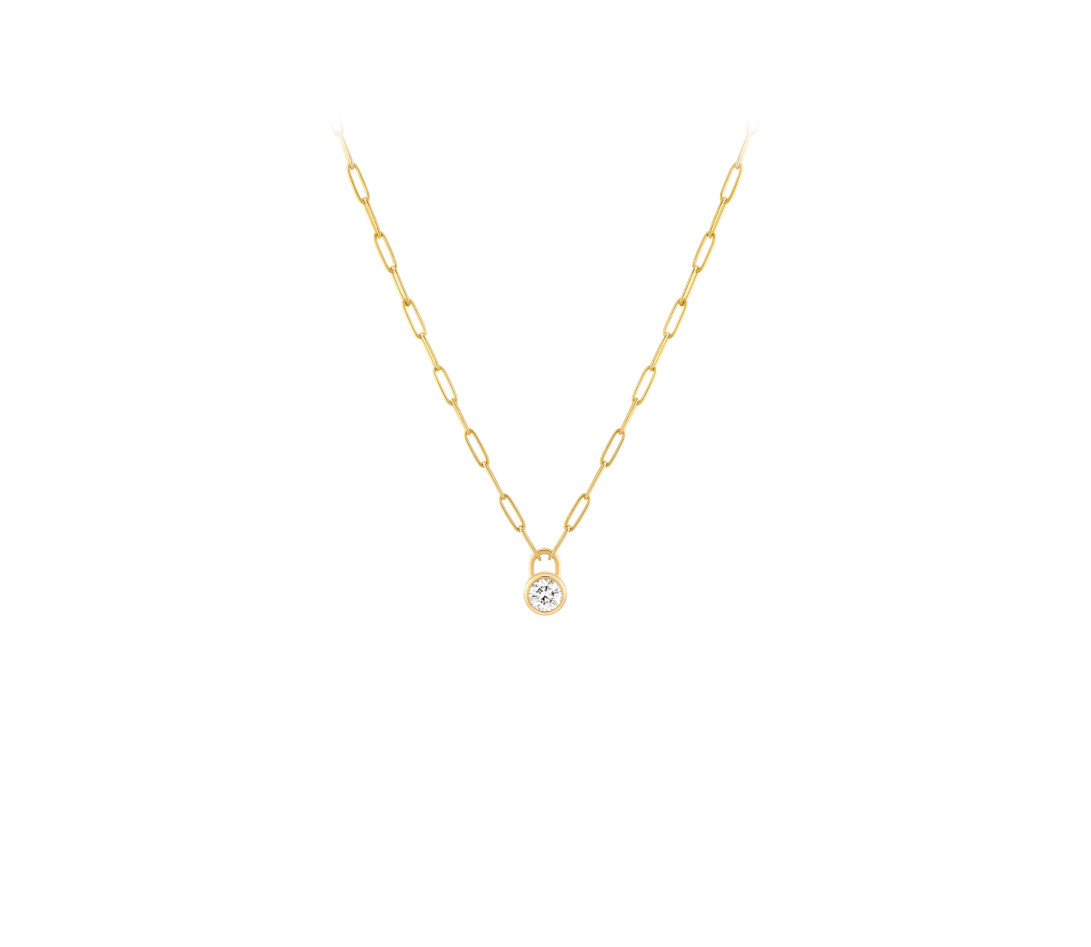 Collier Pont des Arts - Or jaune 18K (5,80 g), diamant 1,34 ct - Face