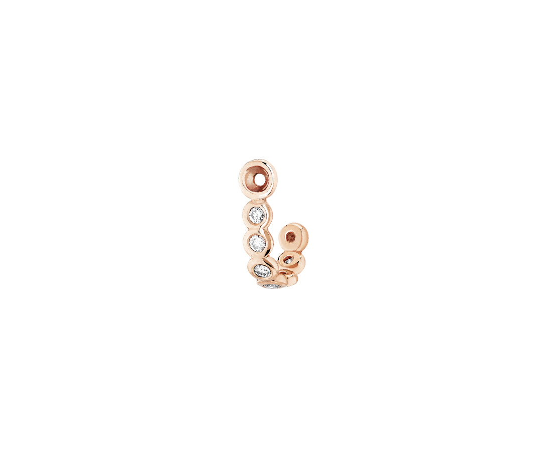 Accessoire mono boucle d'oreille ORIGINE en or rose - Vue 1