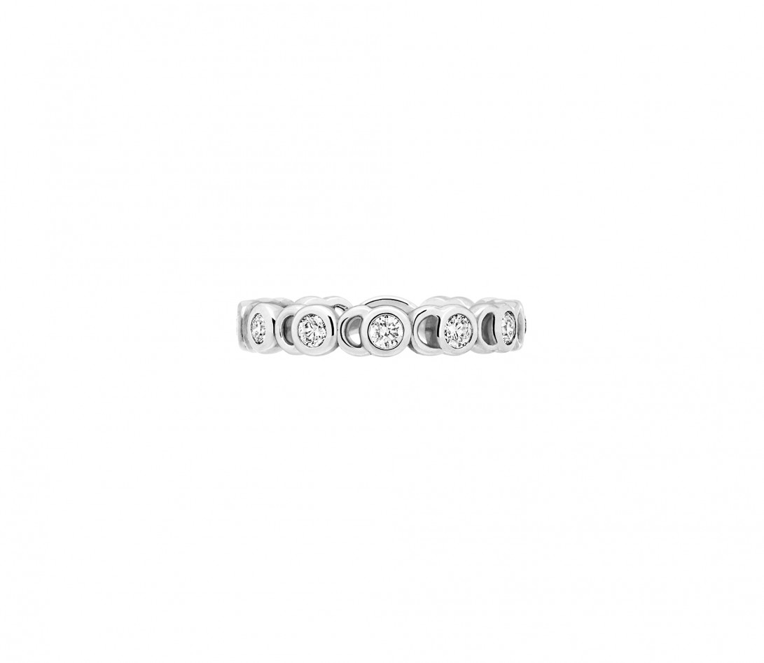 Bague Or Blanc et Diamants de synthèse 0,55 ct - CO - Courbet - Vue 1