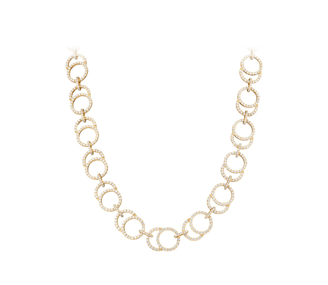 Collier Céleste Joaillerie en or jaune 18K - diamants de synthèse 5,25 cts - Courbet - P1