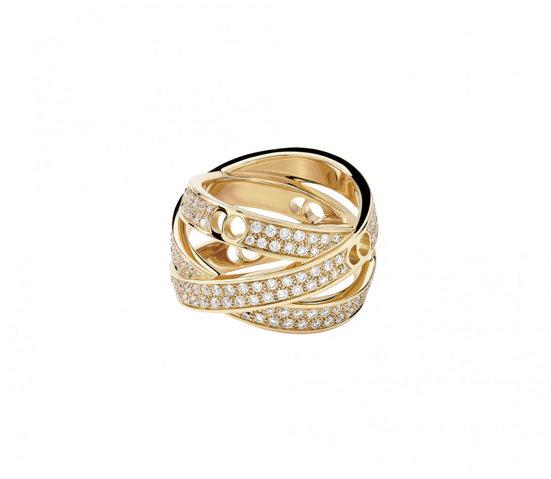 Bague ECLIPSE Couture en or jaune recyclé 18K - Courbet - Vue 1