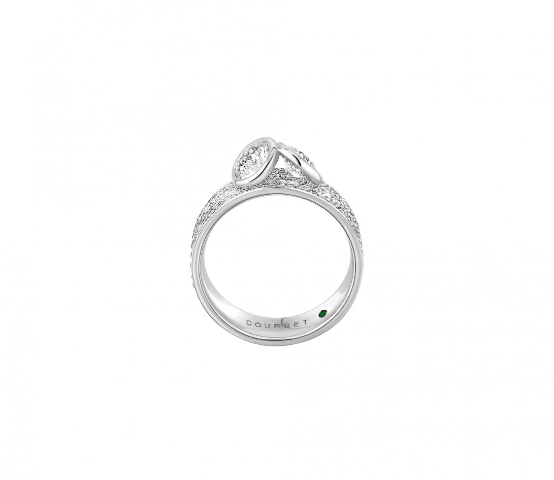 Bague Origine de Courbet or blanc - Courbet - Vue 3