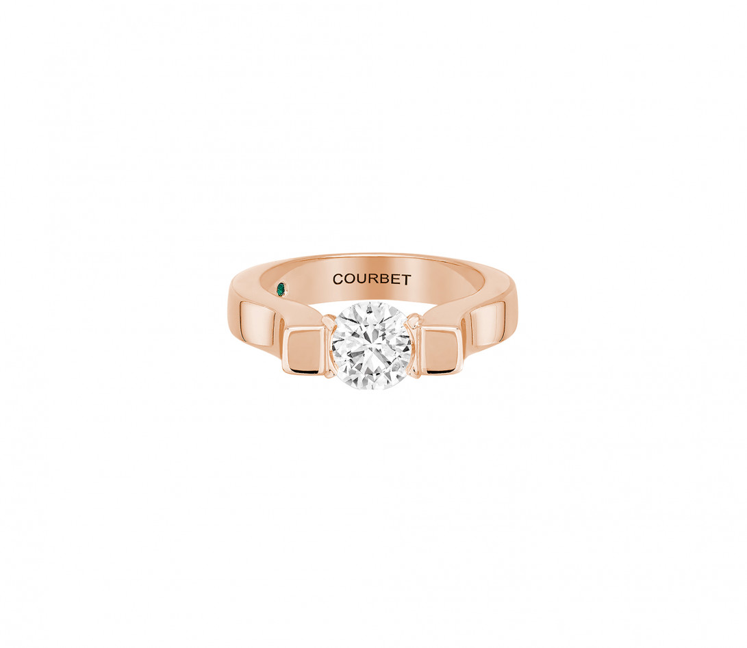 Bague Icone - Or Rose 18K (8,00 g), diamant 0,7 ct