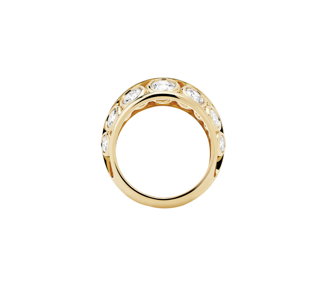 Bague ORIGINE Couture en or jaune recyclé 18K et diamants de synthèse - Vue 3